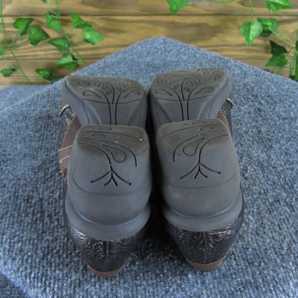 White Mountain Women's Clog Brown Synthetic Sz 7.5 Medium Gently Used 2025 - Picture 5 of 6